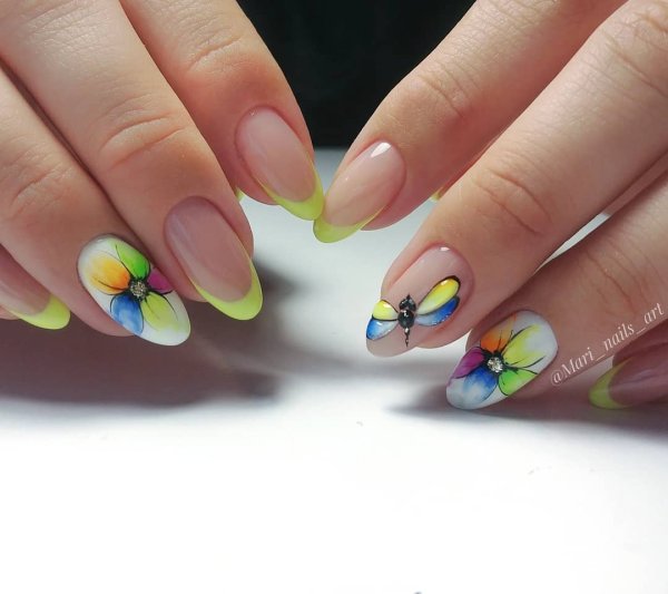 Цветной френч Весна