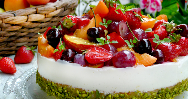 Летний тортик с фруктами