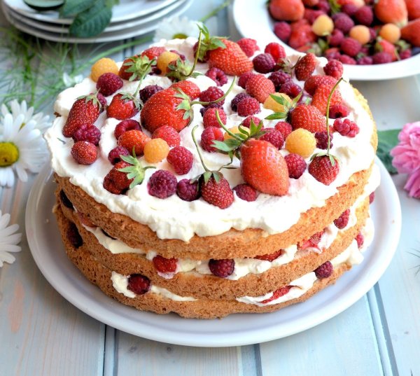 Летние торты с ягодами
