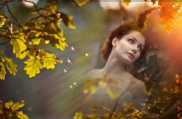 Женщина осень