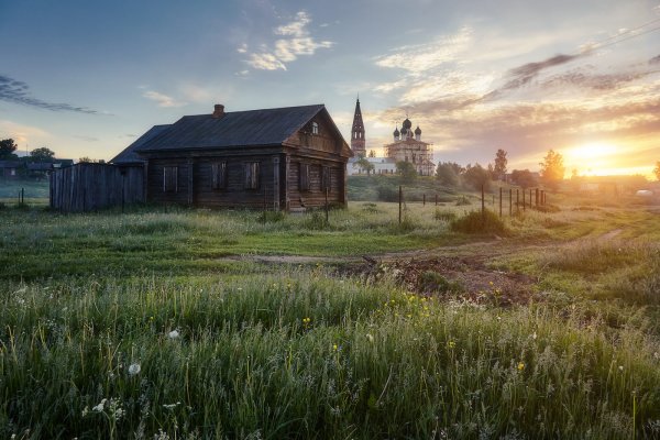 Лето река деревня