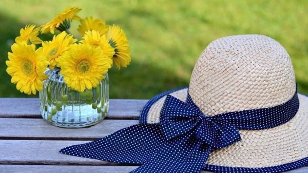 Цветы на шляпку летнюю