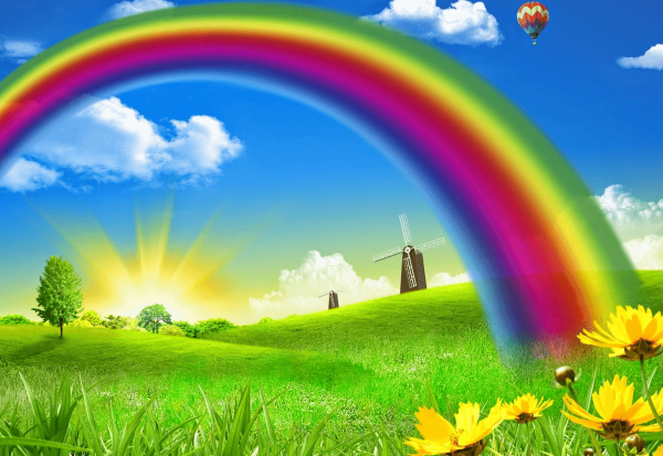 Фон лето Радуга
