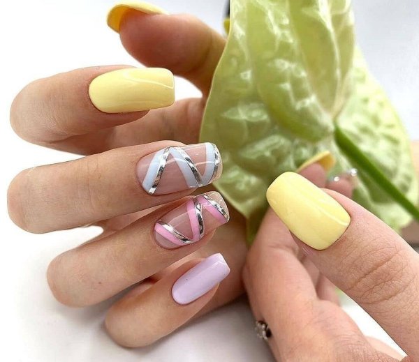 Ногти летние нежные