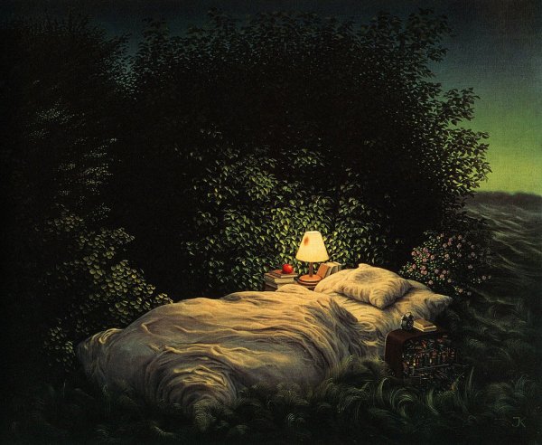 Художник Яцек Йерка Луна ночь