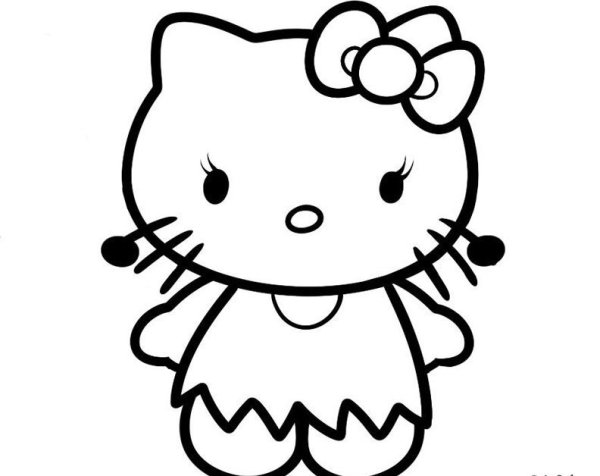 Хелло Китти раскраска для детей