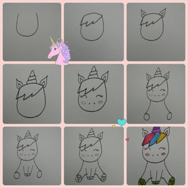 Как нарисовать единорога поэтапно