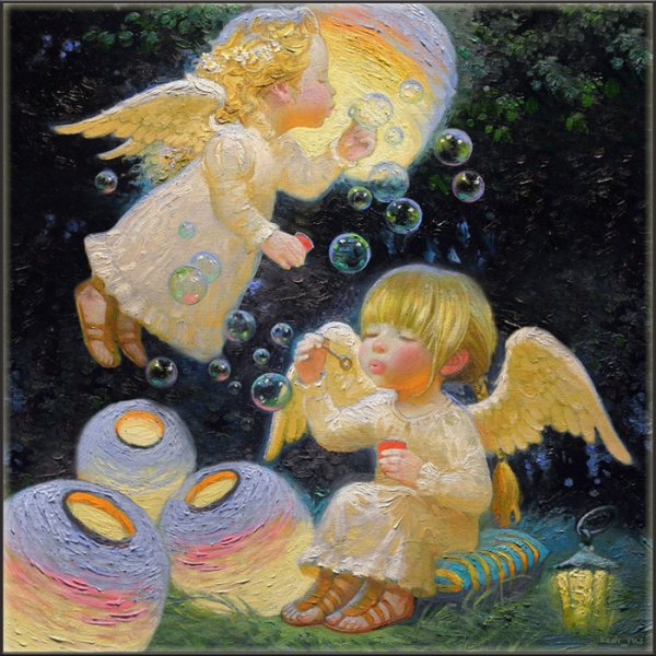 Ангелочки в цветах