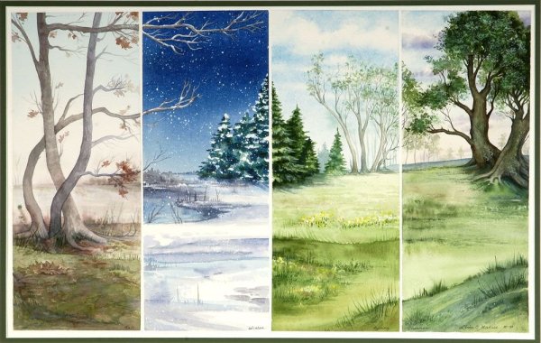 Пейзаж в четырёх времени года