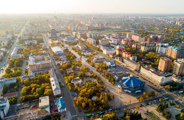 Тюмень с высоты птичьего полета