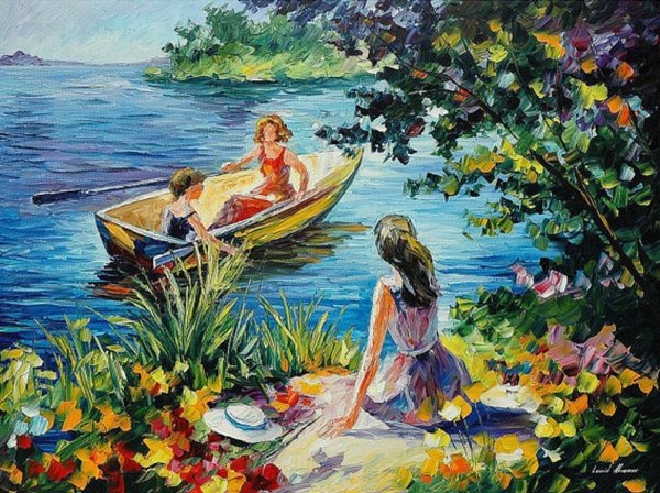 Пейзаж с людьми