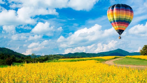 Воздушный шар над Ясной поляной