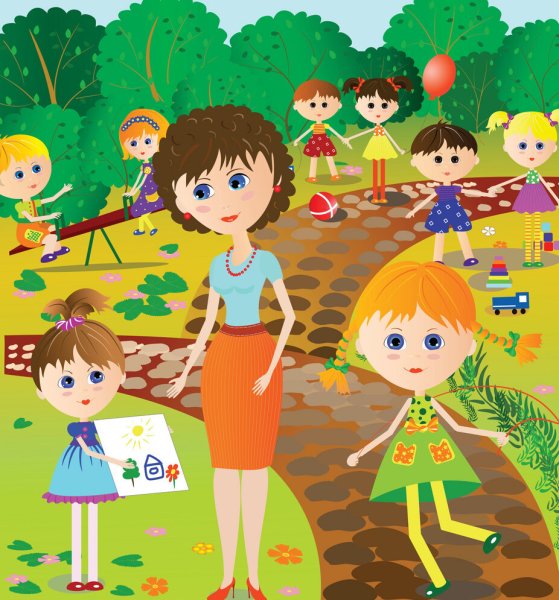 Рисунок воспитателя детского сада