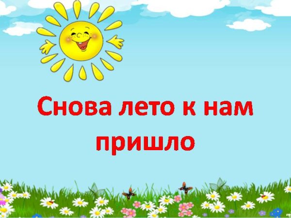 Вот и лето к нам пришло