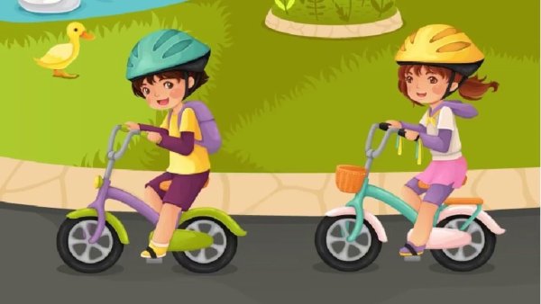 Катание на велосипеде иллюстрация