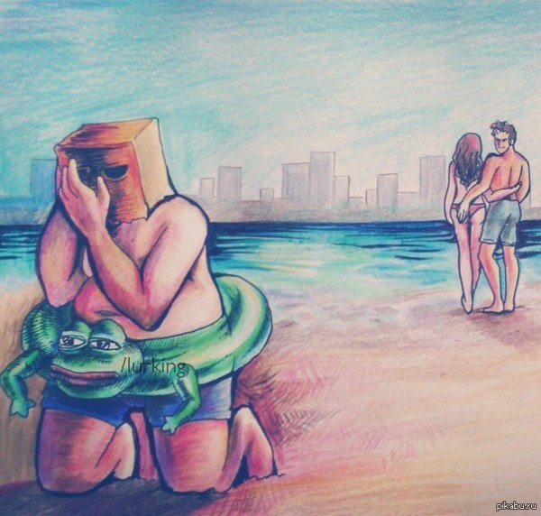 Пляж мечты рисунок