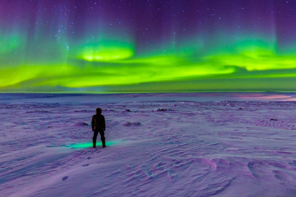 Арктические пустыни Северное сияние