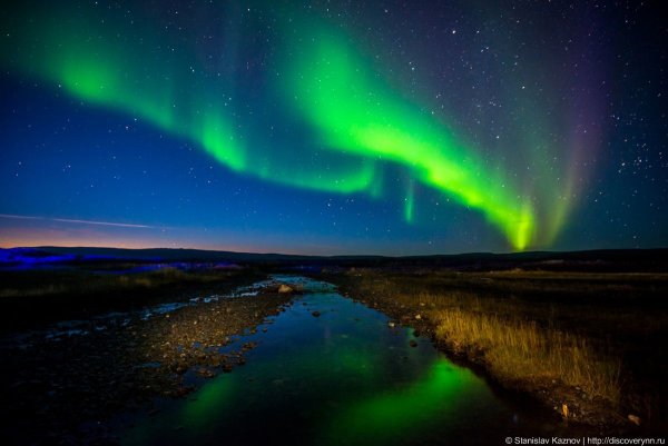 Северное сияние Кольский полуостров