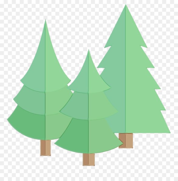 Елочка на прозрачном фоне