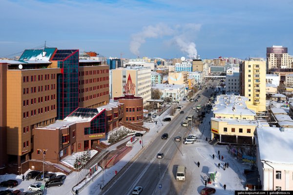 Старый город сверху Якутск