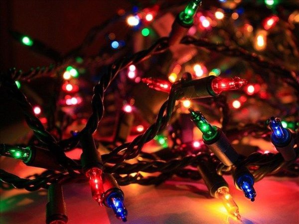 Рождественские гирлянда огни
