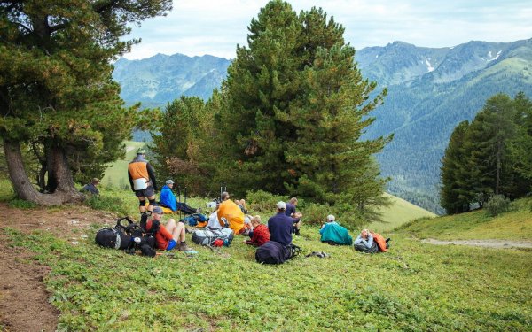 Туристы в горах