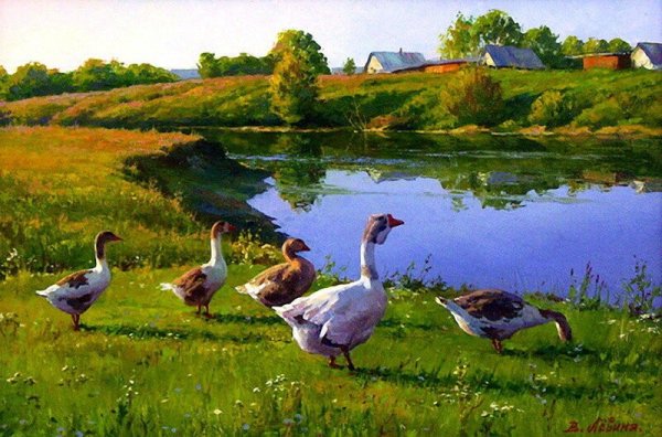 Деревня Виктория Левина художник