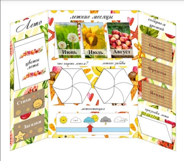 Кармашки для лепбук а лето