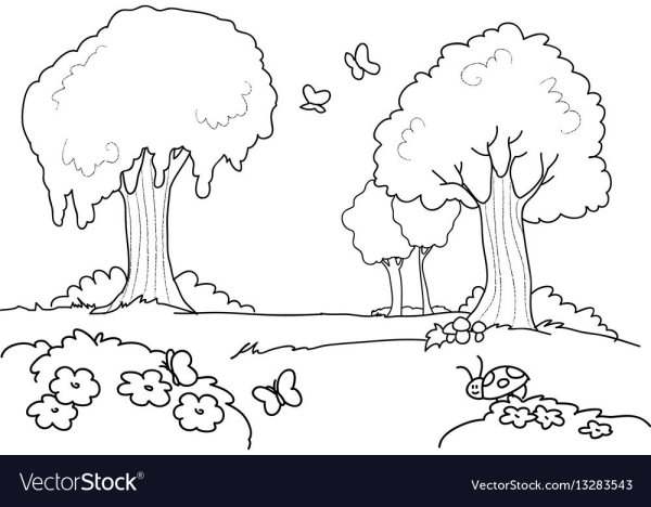 Раскраска природа для детей