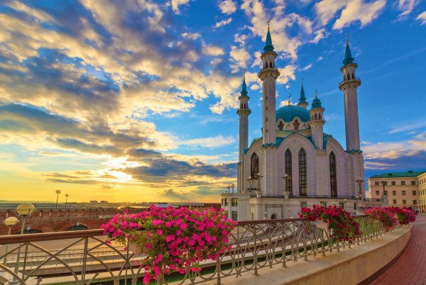 Мечеть кул-Шариф в Казани закат