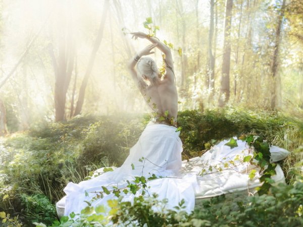 Фотосессия в весеннем лесу