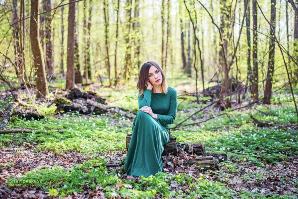 Девушка в лесу фотосессия