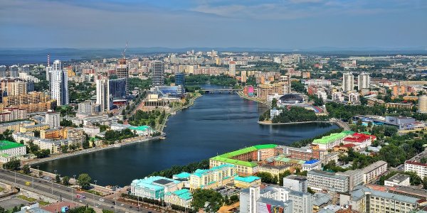 Исеть Екатеринбург река с высоты птичьего полета