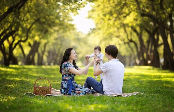 Семейная фотосъемка в парке летом