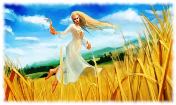 Богиня жива на траве