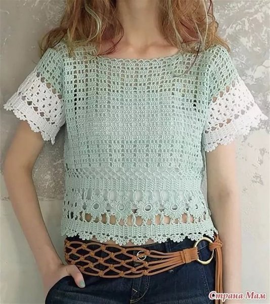 Летняя кофта крючком