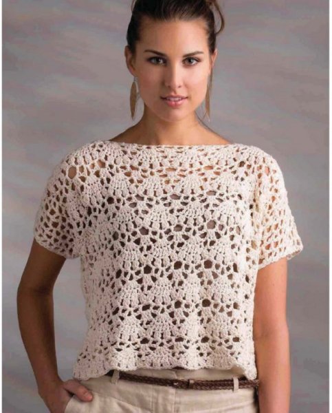 Вязаные кофточки крючком