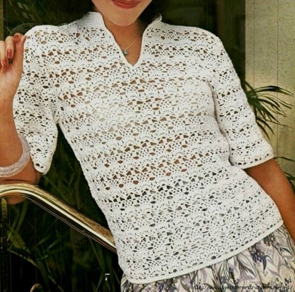 Кофточка крючком для женщины