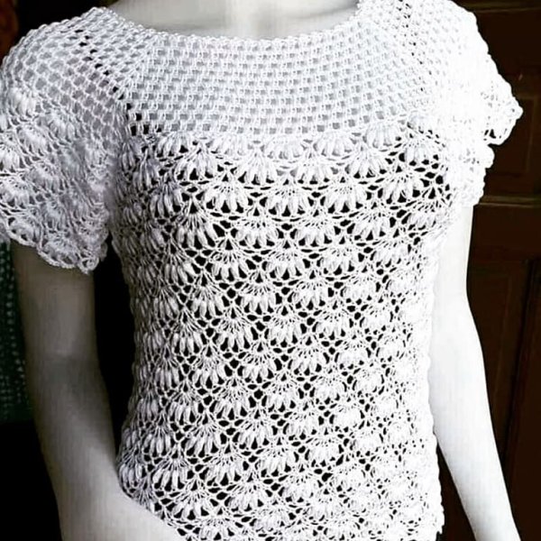 Летняя кофточка крючком