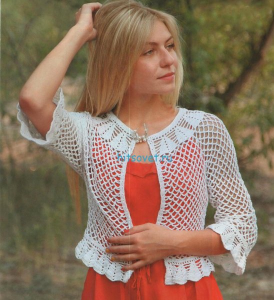 Ажурное вязание крючком болеро