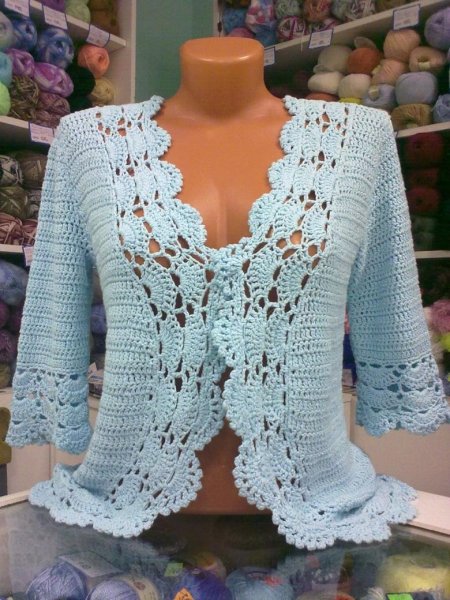 Жакеты связанные крючком