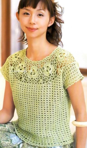 Вязаные ажурные кофточки крючком