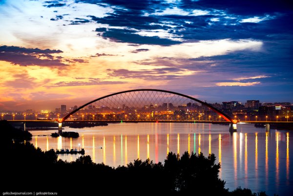 Ночной Новосибирск лето