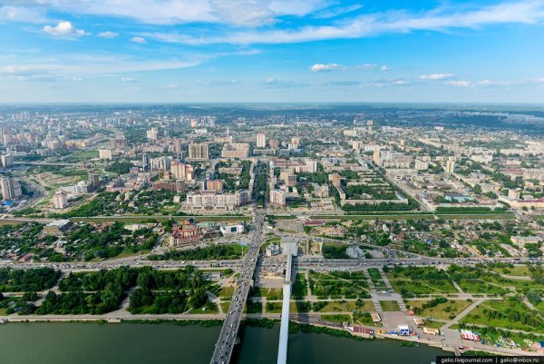 Город Новосибирск сверху