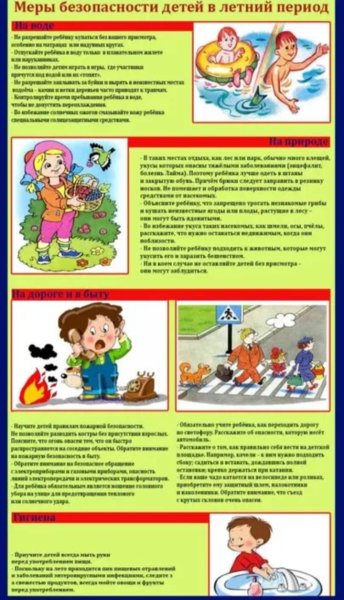 Безопасность детей летом