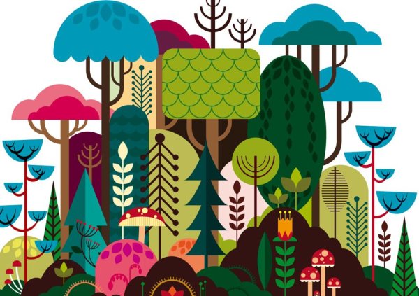 Стилизация леса