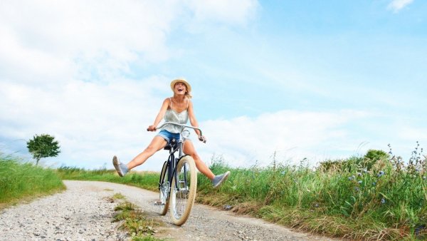 Лето кататься на велосипеде