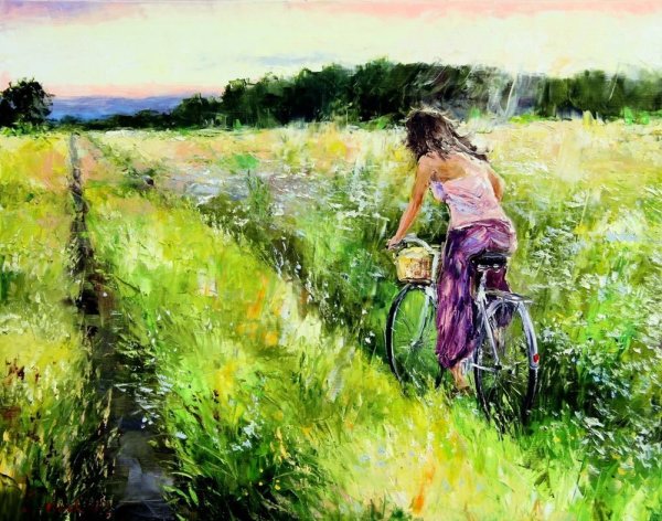 Пейзаж с велосипедом