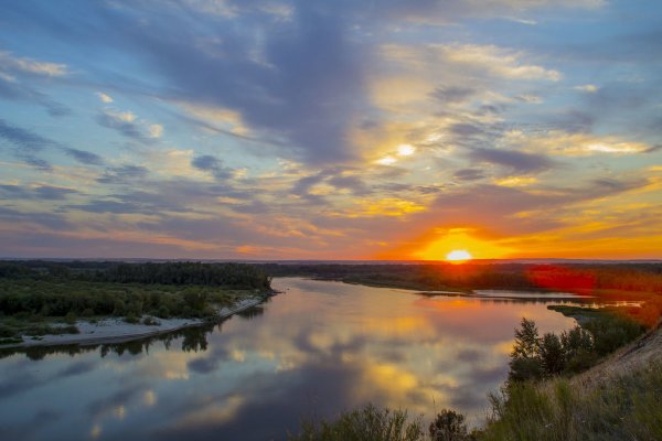 Река Дон в Калаче на Дону закат