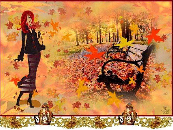 Рыжая красавица осень